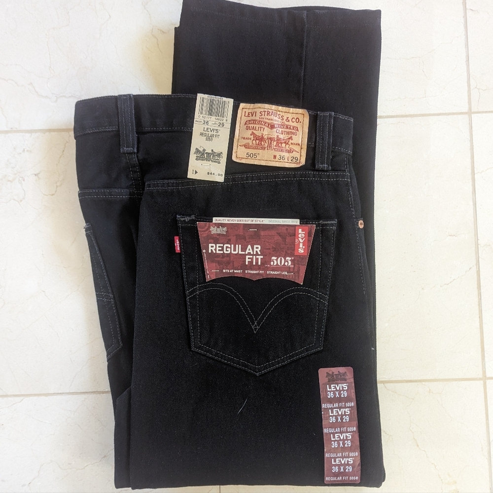 Levi's 505 black jeans